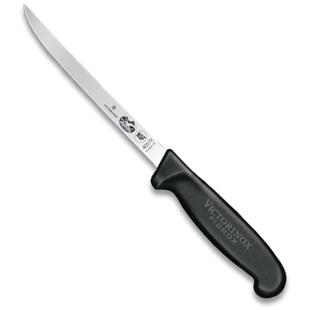Swiss Army Brands Victorinox 40519 Kitchen Fibrox Pro Black Boning - Straight, Narrow, 6In Semi-Flexible Blade VIC-5.6203.15